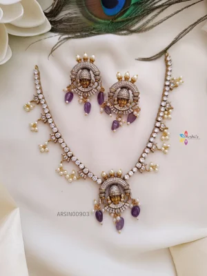 Traditional Balaji Pendant Victorian Necklace