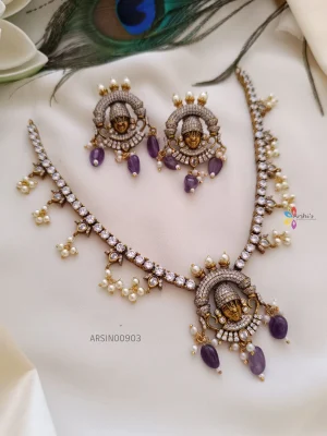 Traditional Balaji Pendant Victorian Necklace
