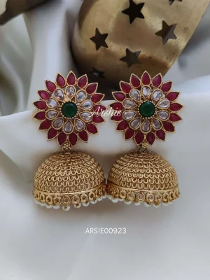 Multi Color Stone Bridal Jhumka