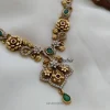 Emerald and White Stone Necklace