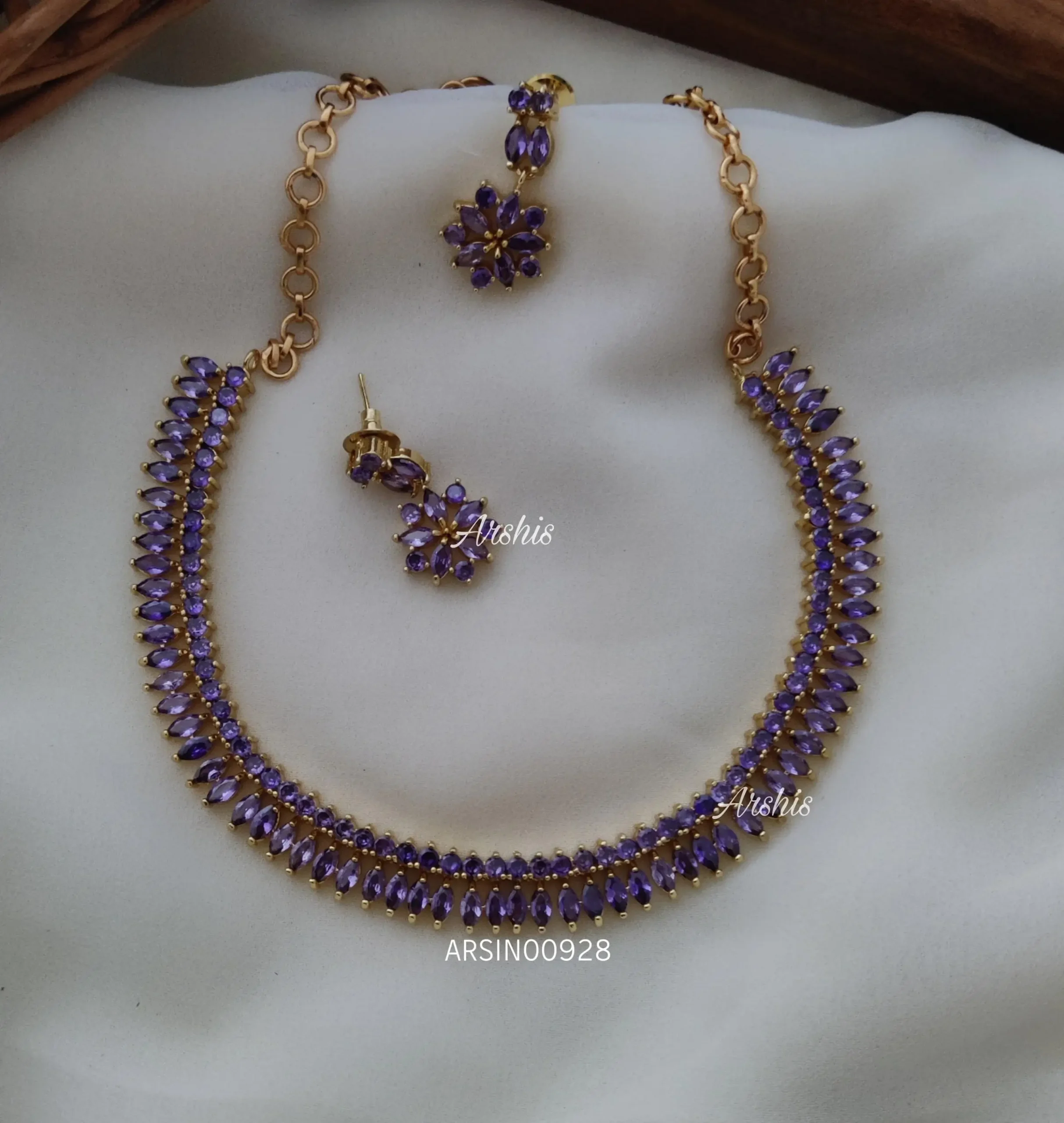 Simple Purple Stone Necklace