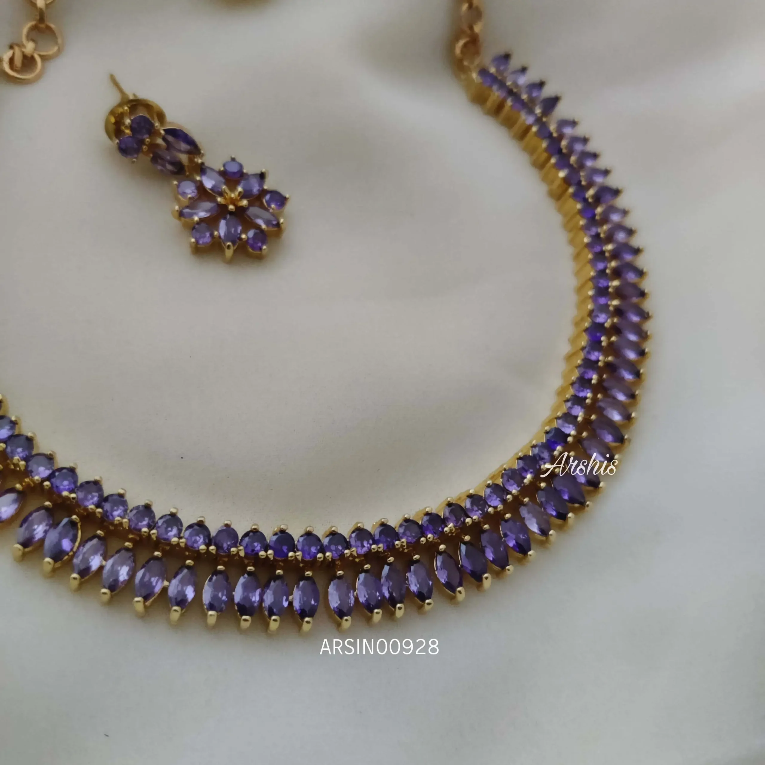 Simple Purple Stone Necklace