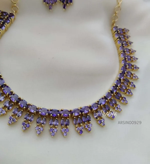 Imitation Purple Stone Necklace