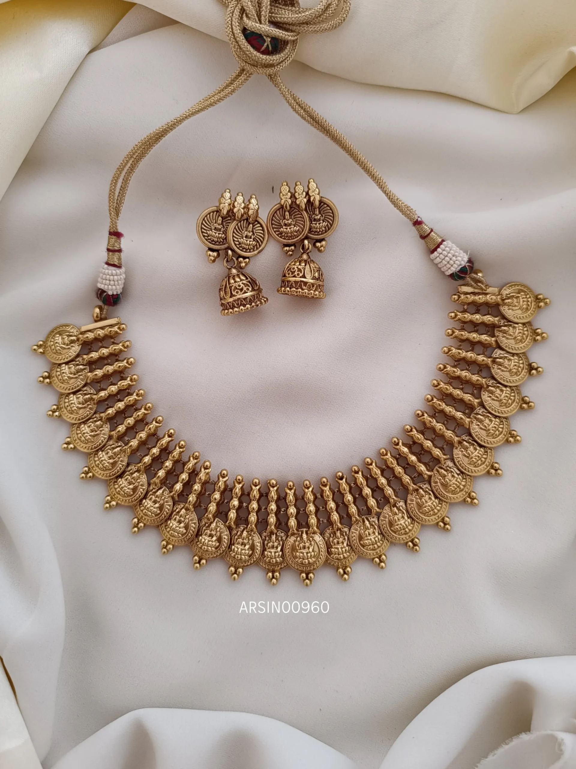 Gold Alike Lakshmi Coin Necklace