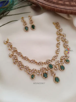 Gorgeous Diamond Alike Two Layer Necklace