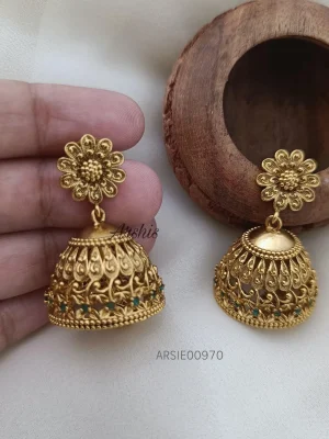 Antique Flower Design Jhumka