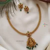 Lakshmi Pendant Plain Chain Necklace
