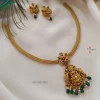 Lakshmi Pendant Plain Chain Necklace