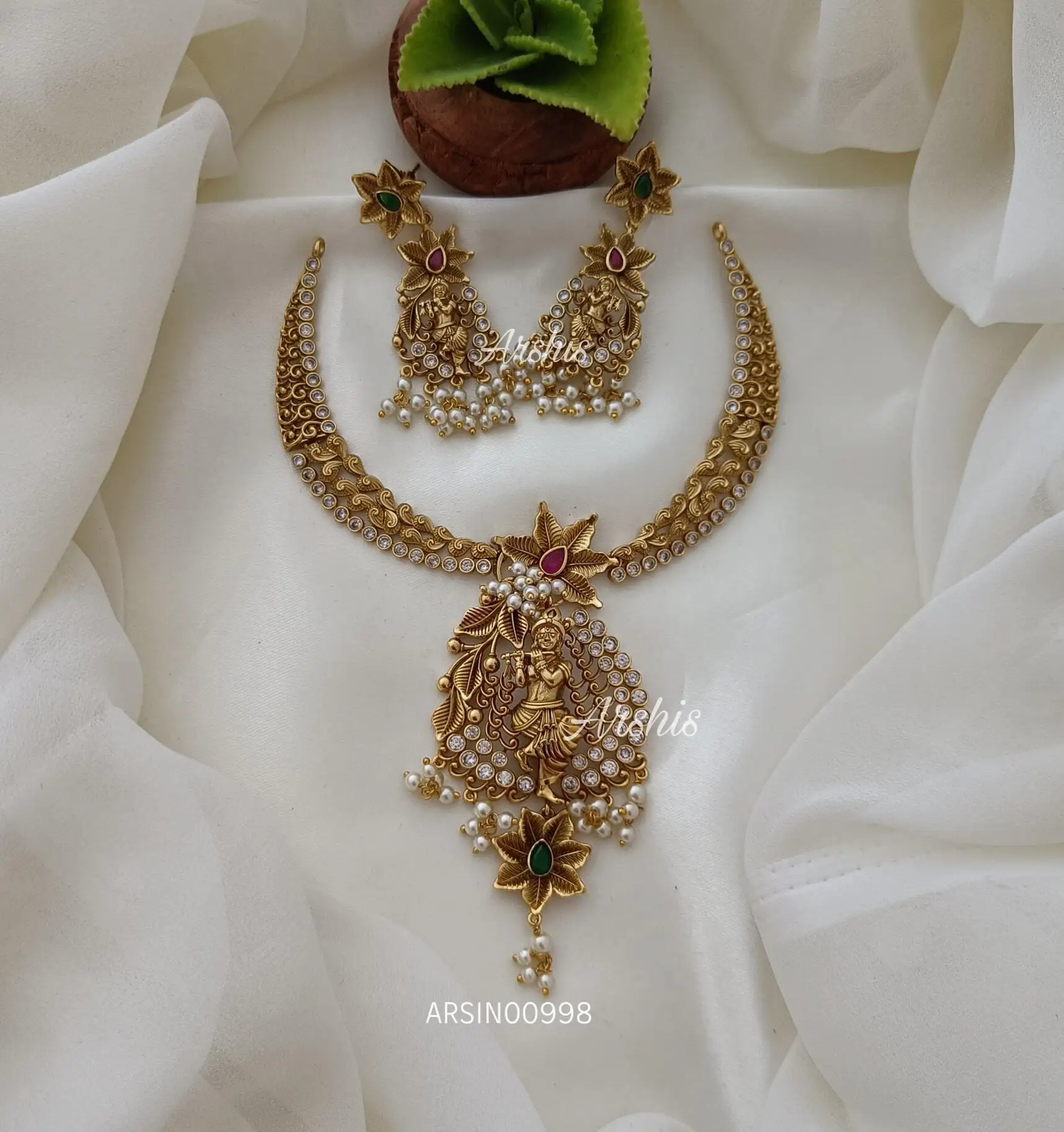 Grand Krishna Pendant Necklace