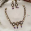 Three Purple Bead Victorian Necklace