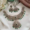 Bridal Green Bead Victorian Necklace