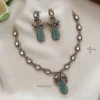 Party Wear Blue Stone Victorian Necklace
