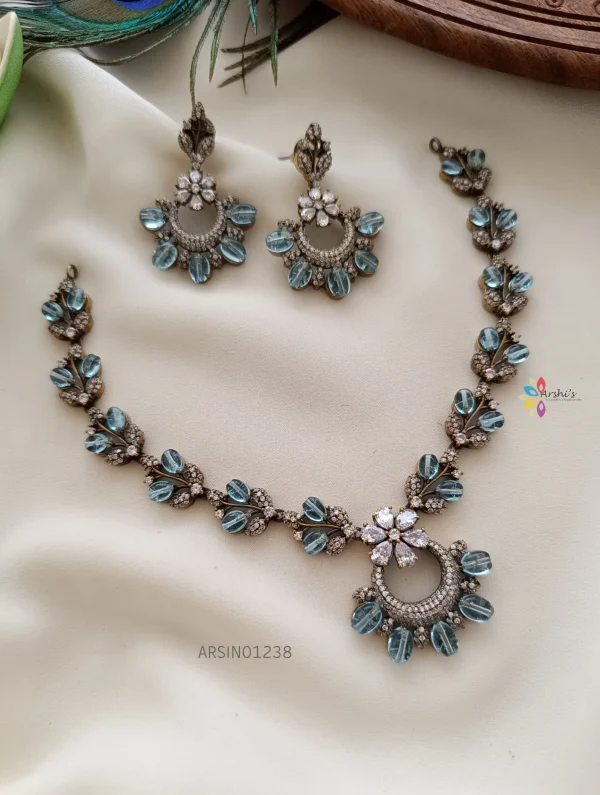 Victorian Blue Stone Necklace