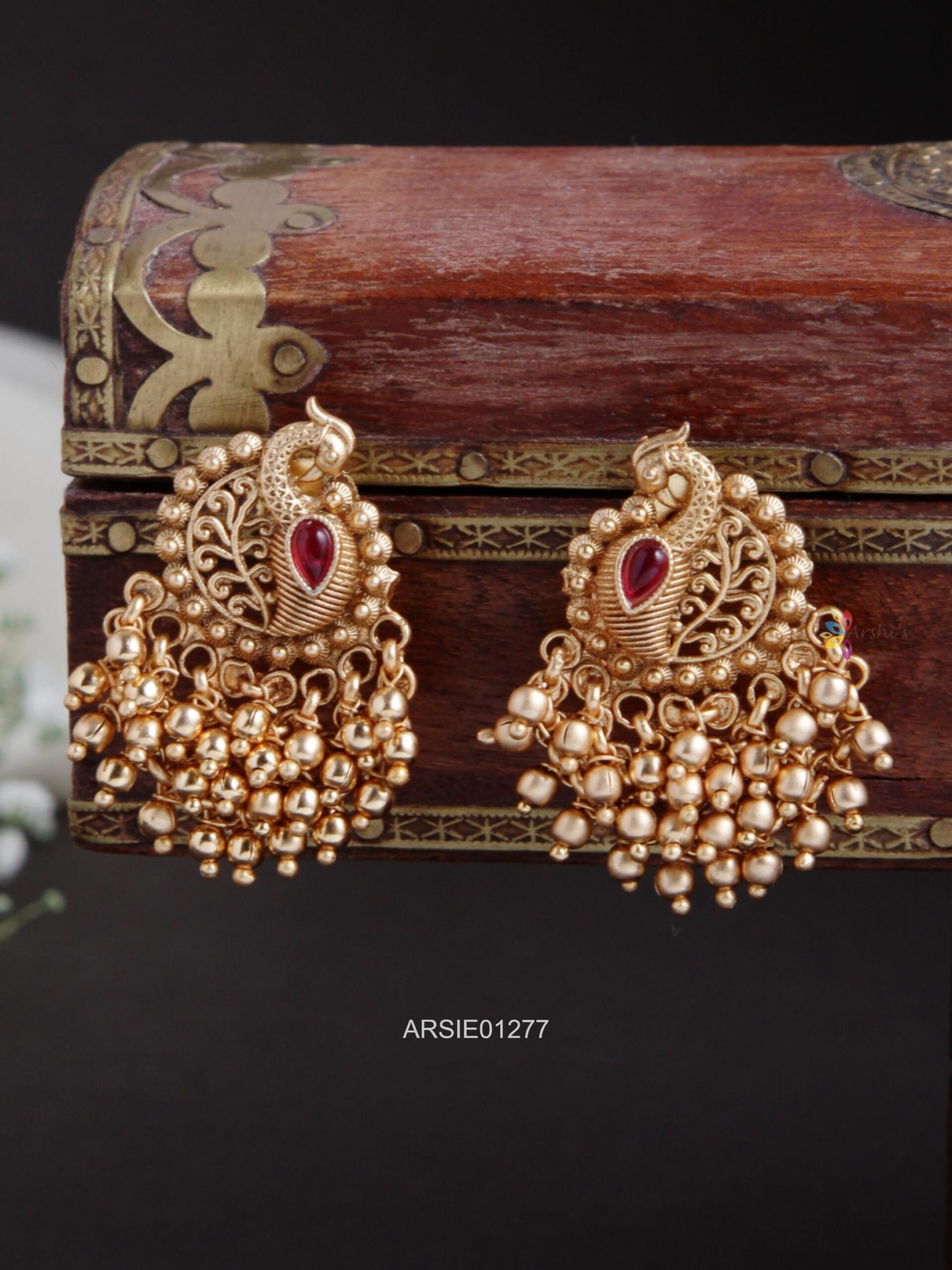 Peacock earrings... | Unique wedding jewelry, Peacock jewelry, Gold earrings  designs