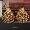 Antique Peacock with Gold Bunch Earrings