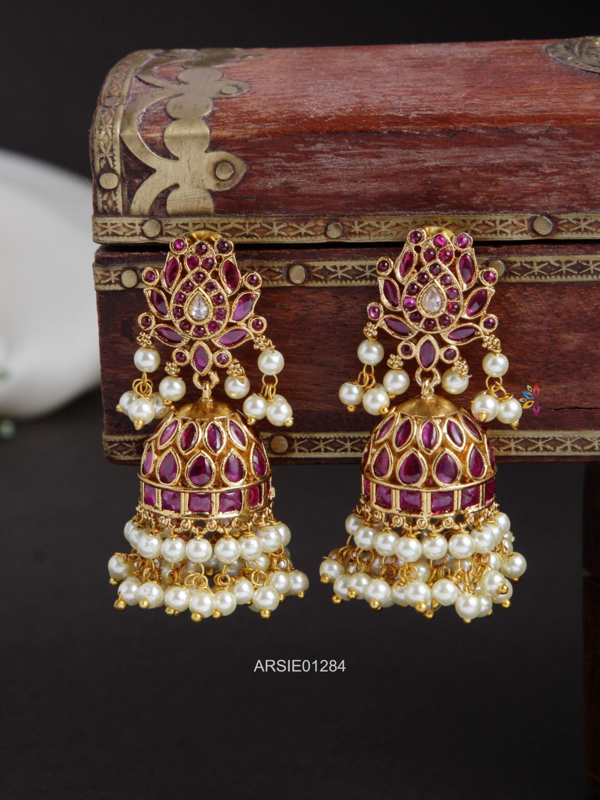 Enormous Size Bridal Jhumka Earrings Nakshi Temple Jewellery For Wedding  J22472