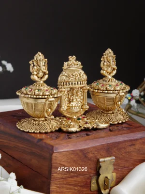 Ganesh and Lakshmi Design Kumkum Box