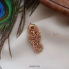 Peacock Red and White Stone Saree Pin