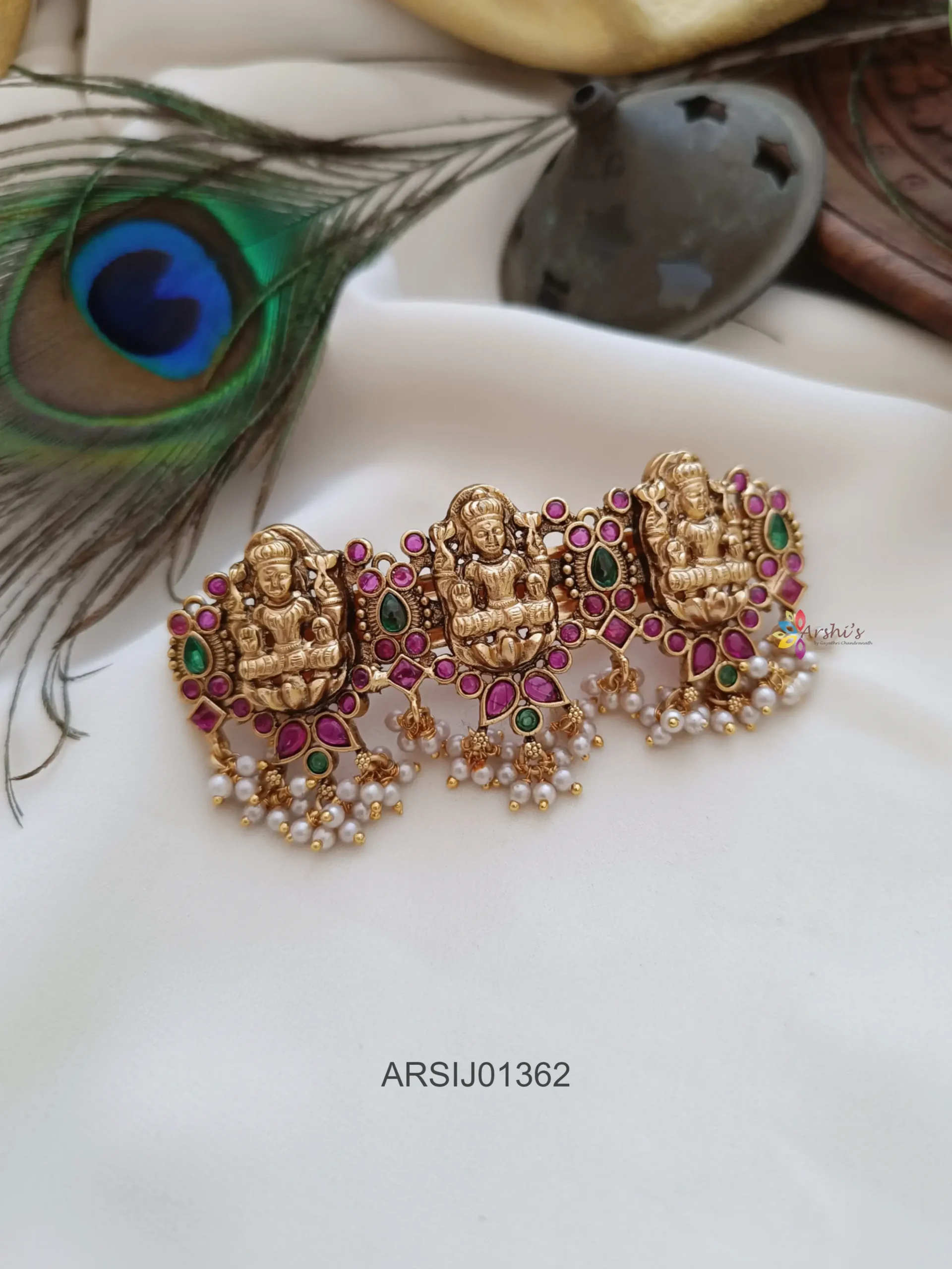 Temple Lakshmi Design Hair Clip