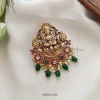 Lakshmi Flower Design Green Bead Hair Brooch