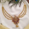 Lakshmi Hair Brooch with Gold Bead Chain
