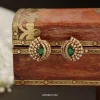 Emerald and AD Stone Ear Studs