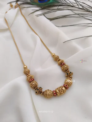 Antique Gold Ball Design Necklace