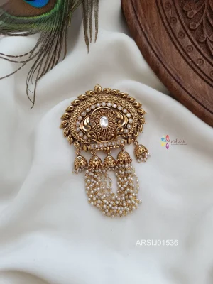 White Stone Pearl Layer Hair Accessory