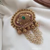 Green Stone Pearl Layer Hair Accessory