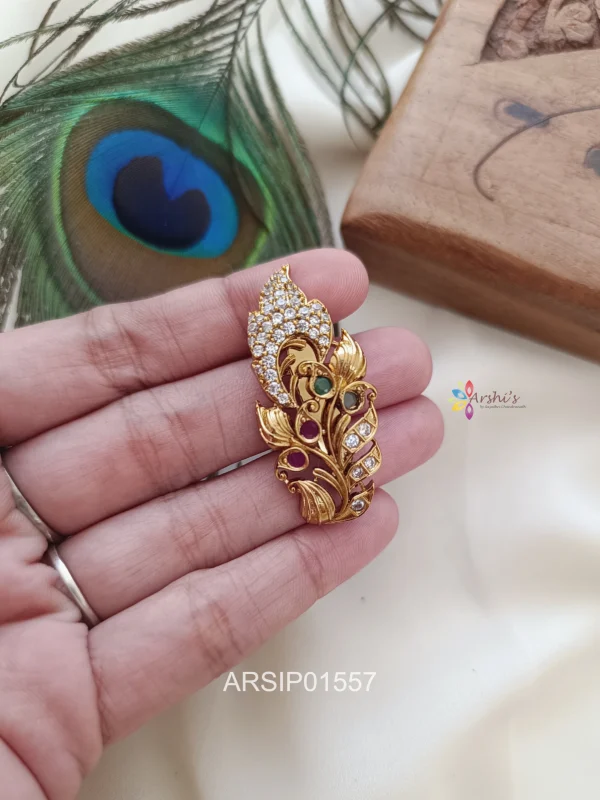 Leaf Design Saree Pin