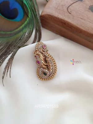 Peacock Design Saree Pin
