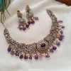 Victorian Purple Bead Necklace