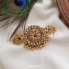 Flower and Peacock Design Hair Clip