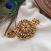 Flower and Peacock Design Hair Clip