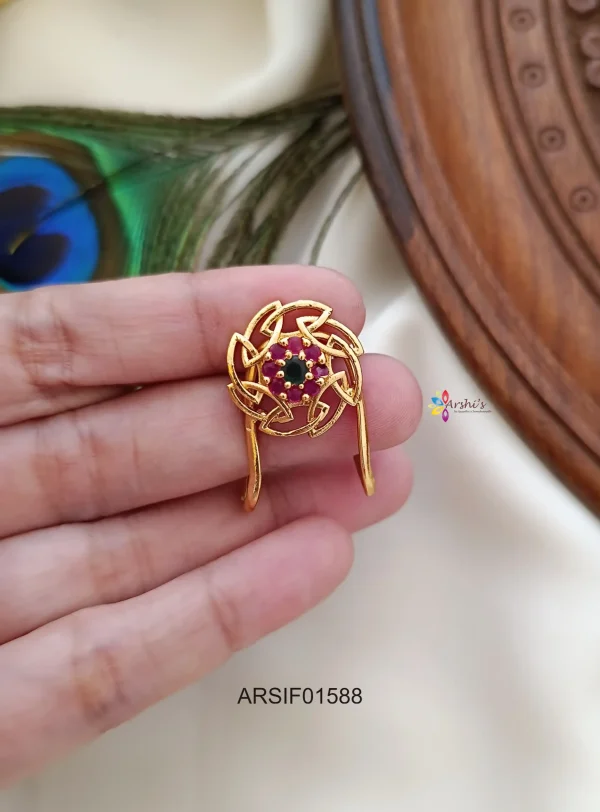 Flower Design AD Finger Ring