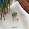 Beautiful Flower Green Kemp Finger Ring