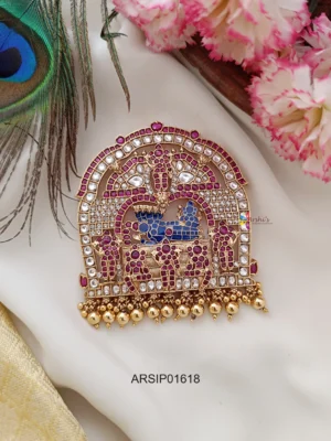 Premium Ranganathaswamy Kemp Kundan Pendant