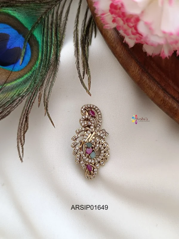 Beautiful Peacock Design Saree Pin