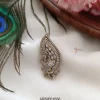 Trendy Peacock White Stone Saree Pin