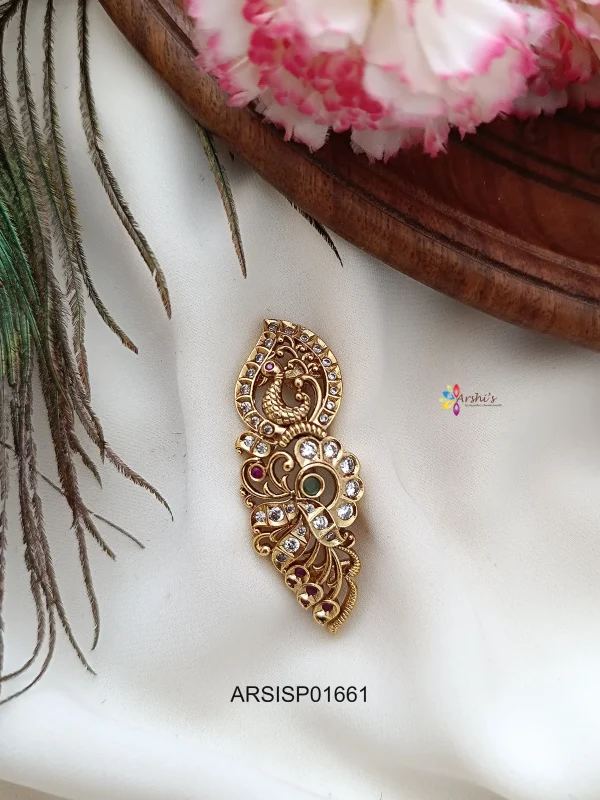 Antique Peacock Saree Pin