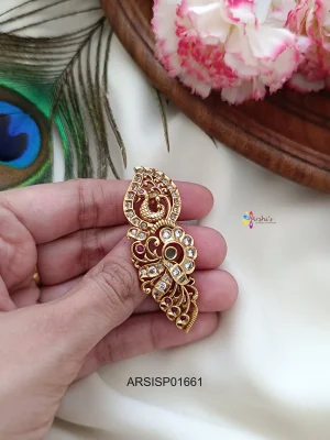 Antique Peacock Saree Pin