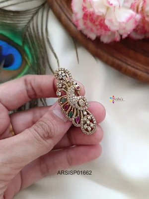 Imitation Peacock Design Saree Pin