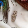 Adorable Peacock White Stone Saree Pin