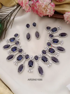 Designer Purple Stone Necklace