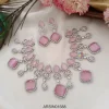 Designer Pink Stone Necklace