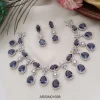 Oval Purple Stone Designer Necklace