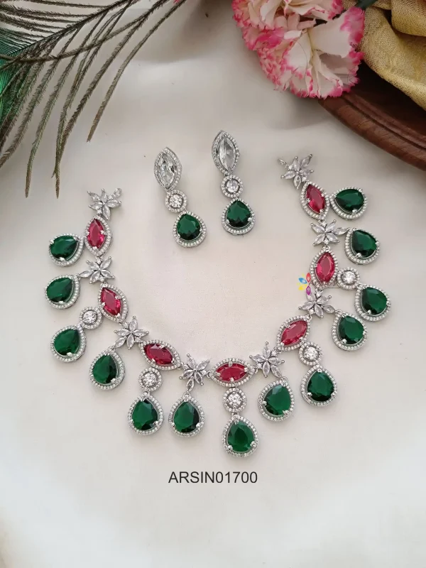 Red and Green Stone Designer Necklace