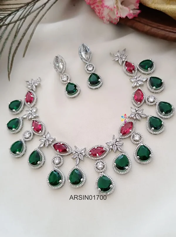 Red and Green Stone Designer Necklace