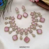 Pale Pink Diamond Stone Necklace