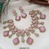 Pale Pink Diamond Stone Necklace